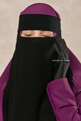 Black Single Layer Niqab - Super Breathable