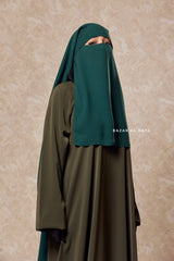 Emerald Two Layer Flap Niqab - Wide & Super Breathable Veil