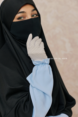 Black Eliza Diamond Khimar - Stretch Cotton - Medium
