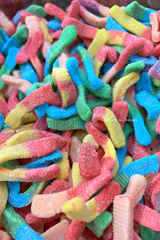Halal Sour Neon Gummy Worms
