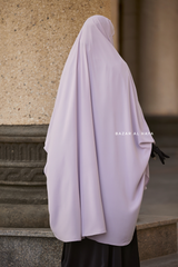 Silver Safiyya Sleeveless Khimar - Soft Crepe Extra Long & Wide