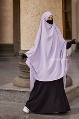 Silver Safiyya Sleeveless Khimar - Soft Crepe Extra Long & Wide