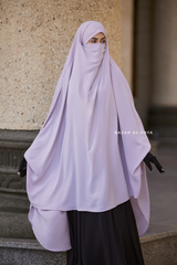 Silver Safiyya Sleeveless Khimar - Soft Crepe Extra Long & Wide