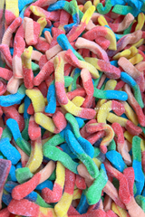Halal Sour Neon Gummy Worms