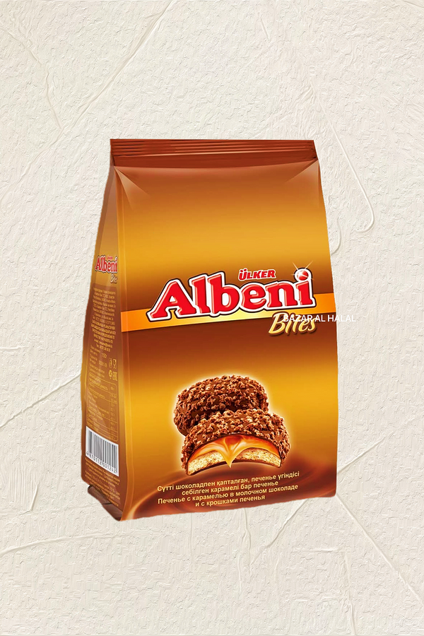 Ulker Albeni Bites Milk Chocolate Round Biscuit Bar - Caramel Bag