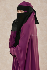 Black Single Layer Niqab - Super Breathable