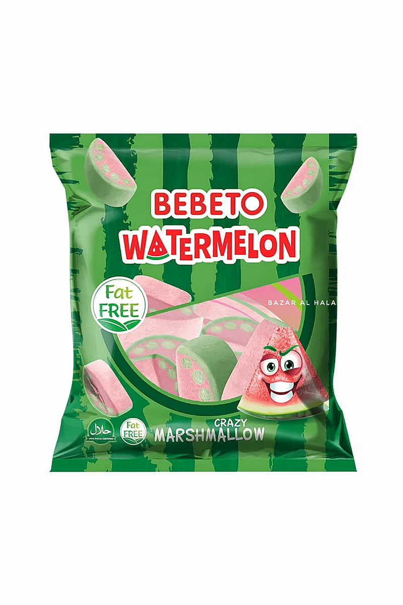 Halal Creamy Marshmallow: Bebeto Watermelon - Whole Bag