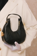 Matte Moon Hand Bag In Black - Gift