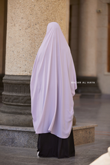 Silver Safiyya Sleeveless Khimar - Soft Crepe Extra Long & Wide