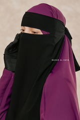 Black Single Layer Niqab - Super Breathable