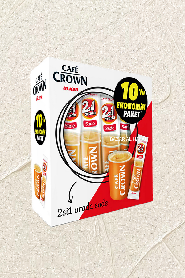 Ulker Cafe Crown 2in1 Plain Coffee - 10 Pack