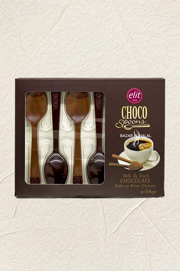 Elit Dark & Milk Chocolate Spoons - Coffee Spoons