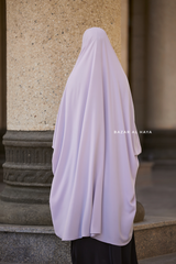 Silver Safiyya Sleeveless Khimar - Soft Crepe Extra Long & Wide