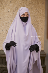 Silver Safiyya Sleeveless Khimar - Soft Crepe Extra Long & Wide