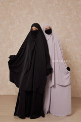 Jahida Two Piece Jilbab With Loose Pants Set - Skirt-Style Shalwar