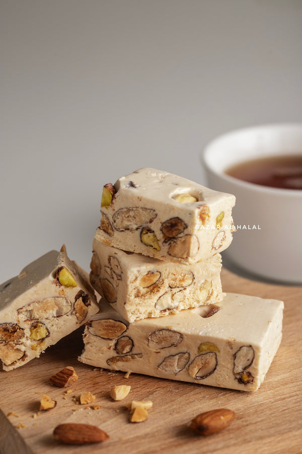 Halal Turkish Delight - Delicious Malban Nougat With Almond