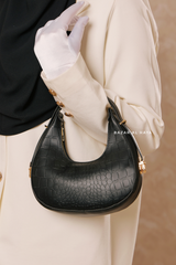 Matte Moon Hand Bag In Black - Gift