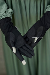 Black Plain Touch Screen Gloves - One Size