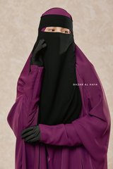 Black Single Layer Niqab - Super Breathable