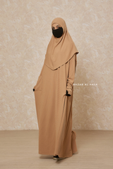 Amber Khawla Premium Corduroy Cotton Two Piece Prayer Dress - Abaya & Khimar