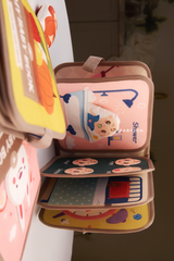 Montessori Educational Blue Activity Busy Fabric Book