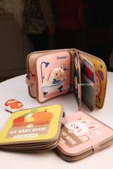 Montessori Educational Blue Activity Busy Fabric Book