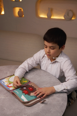 Montessori Educational Blue Activity Busy Fabric Book