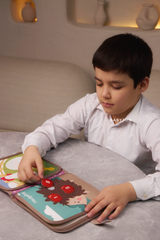 Montessori Educational Blue Activity Busy Fabric Book