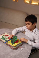 Montessori Educational Blue Activity Busy Fabric Book