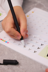 2 Pcs English Copybook Set For Tracing & Practicing Alphabet & Words - 4pcs Erasable Pens Included