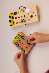 Montessori Dino Busy Board, Sensory Activity Toy With Lights Switches - Smart Kids