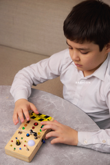 Montessori Wooden Busy Board, Sensory Activity Toy With Lights Switches - Smart Kids