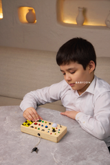 Montessori Wooden Busy Board, Sensory Activity Toy With Lights Switches - Smart Kids
