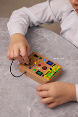 Montessori Dino Busy Board, Sensory Activity Toy With Lights Switches - Smart Kids