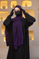 Purple Extra Large Scarf & Hijab - Rectangle Shape - Style & More