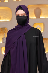 Purple Extra Large Scarf & Hijab - Rectangle Shape - Style & More