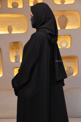 Black Extra Large Scarf & Hijab - Rectangle Shape - Style & More