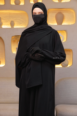 Black Extra Large Scarf & Hijab - Rectangle Shape - Style & More