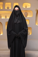 Black Extra Large Scarf & Hijab - Rectangle Shape - Style & More