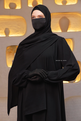 Black Extra Large Scarf & Hijab - Rectangle Shape - Style & More