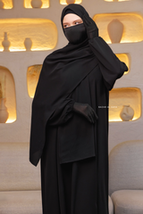Black Extra Large Scarf & Hijab - Rectangle Shape - Style & More