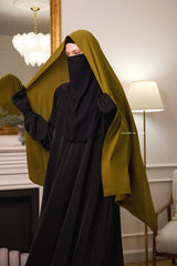 Olive Extra Large Scarf & Hijab - Rectangle Shape - Style & More
