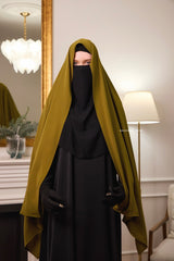 Olive Extra Large Scarf & Hijab - Rectangle Shape - Style & More