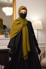 Olive Extra Large Scarf & Hijab - Rectangle Shape - Style & More