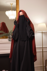 Burnt Orange Extra Large Scarf & Hijab - Rectangle Shape - Style & More