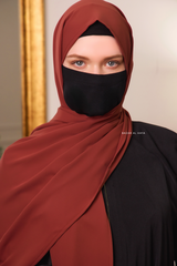 Burnt Orange Extra Large Scarf & Hijab - Rectangle Shape - Style & More