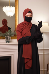 Burnt Orange Extra Large Scarf & Hijab - Rectangle Shape - Style & More