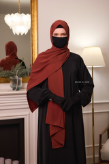 Burnt Orange Extra Large Scarf & Hijab - Rectangle Shape - Style & More