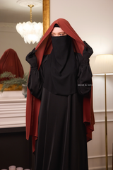 Burnt Orange Extra Large Scarf & Hijab - Rectangle Shape - Style & More