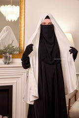 Ivory Extra Large Scarf & Hijab - Rectangle Shape - Style & More